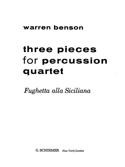 Fughetta alla Siciliana from "Three Pieces for Percussion Quartet"