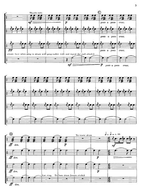 Fughetta alla Siciliana from "Three Pieces for Percussion Quartet"
