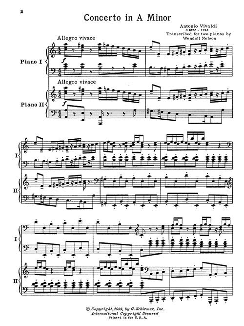 Concerto in A Minor (arr. Wendell Nelson)