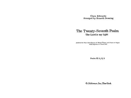 The Twenty-Seventh Psalm