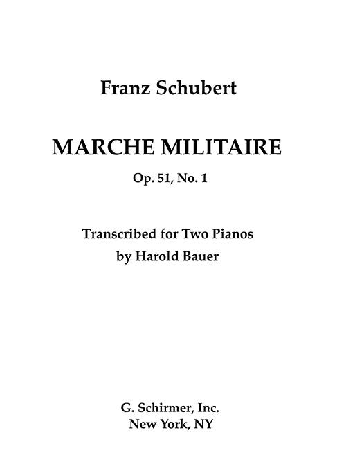 Marche Militaire, Op. 51 No. 1 (2 pianos)