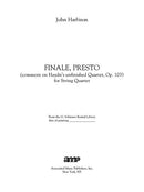Finale, Presto (for String Quartet) - Digital (Not Printable)