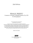 Finale, Presto (for String Quartet) - Digital (Not Printable)