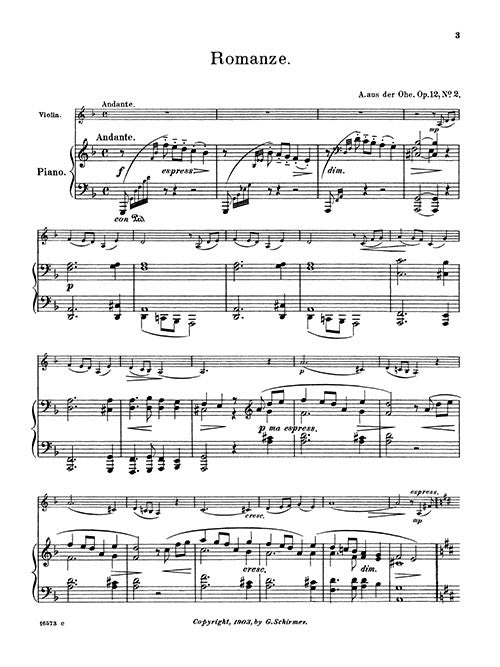Romanze - No. 2 from Three Pieces for Violin and Piano