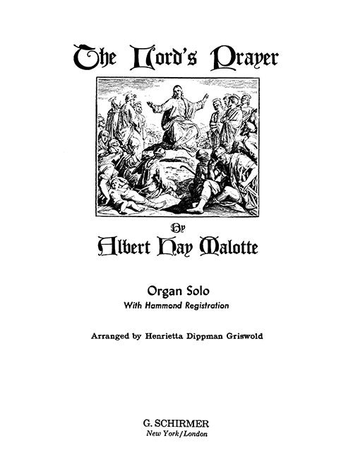 The Lord's Prayer (for organ, arr. Griswold)