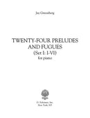 Twenty-Four Preludes and Fugues - Set I (1-6)