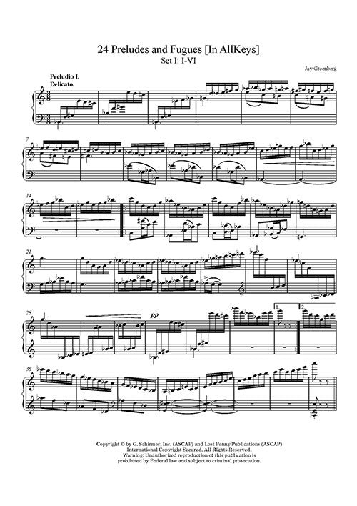 Twenty-Four Preludes and Fugues - Set I (1-6)
