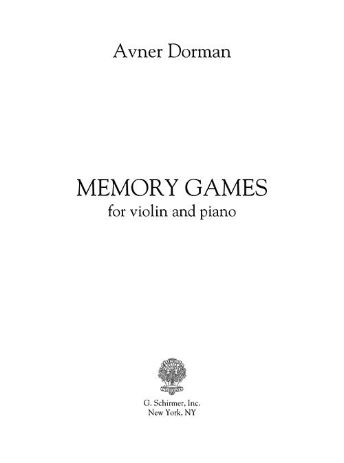 Memory Games (for violin and piano)