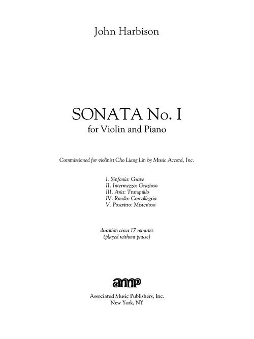 Sonata No. 1 for Violin and Piano