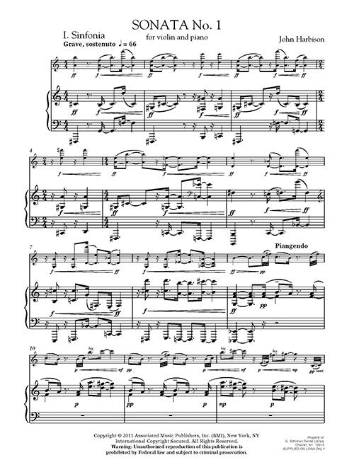 Sonata No. 1 for Violin and Piano