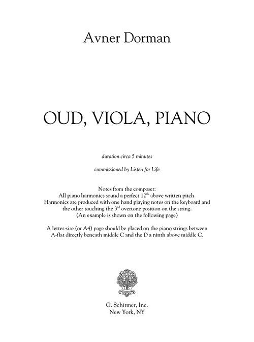 Oud, Viola, Piano