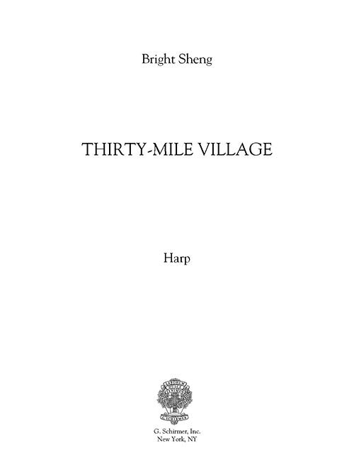 Thirty-Mile Village - harp part