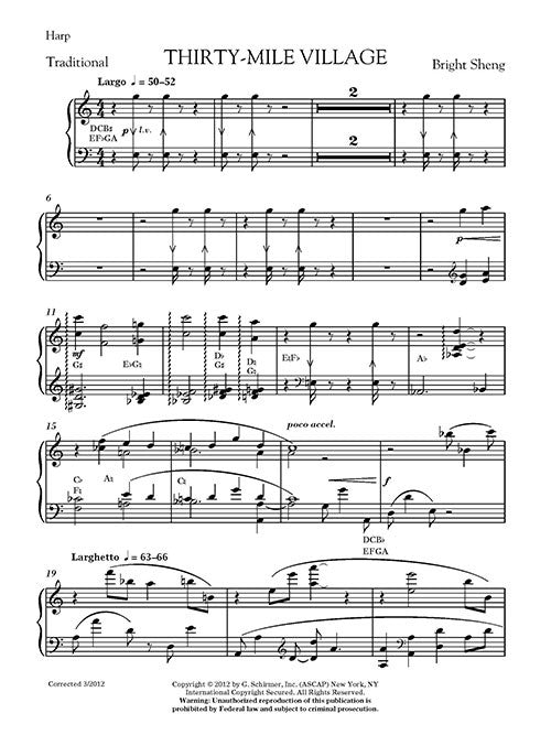 Thirty-Mile Village - harp part