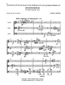 Invention II, for violin, viola and cello