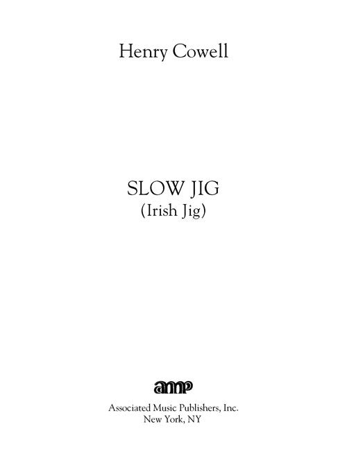 Slow Jig, (Irish Jig) for solo piano