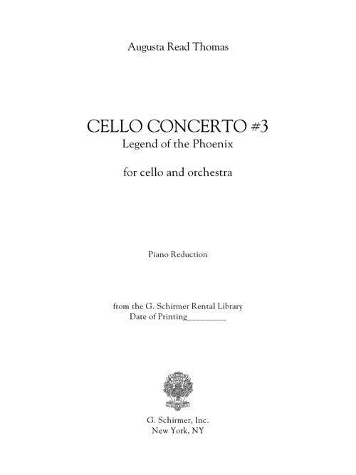 Cello Concerto No. 3, Legend of the Phoenix