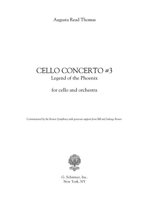 Cello Concerto No. 3, Legend of the Phoenix - Digital