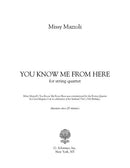 You Know Me From Here