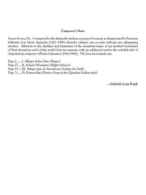 Sonata Serrana No. 1
