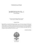 Karnavalito No. 1 (for solo piano)