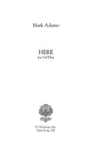 Here (for chorus and piano)
