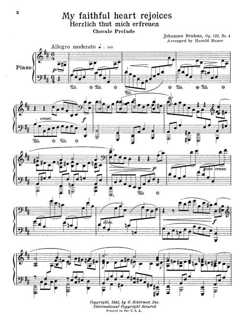 My faithful heart rejoices, Op. 122, No. 4 - Digital (Not Printable)
