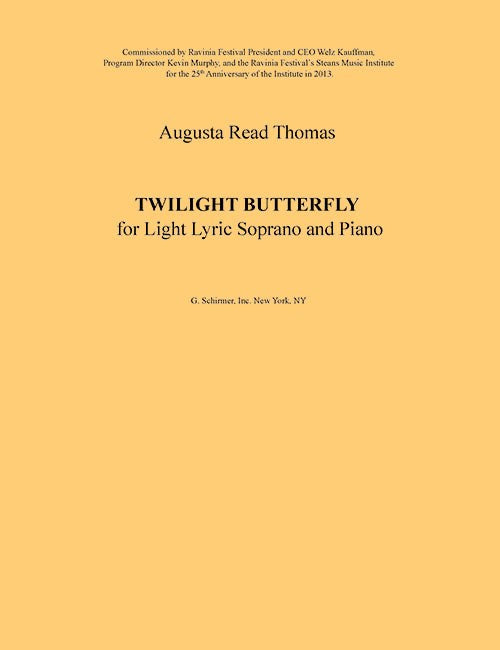 Twilight Butterfly (for soprano and piano)