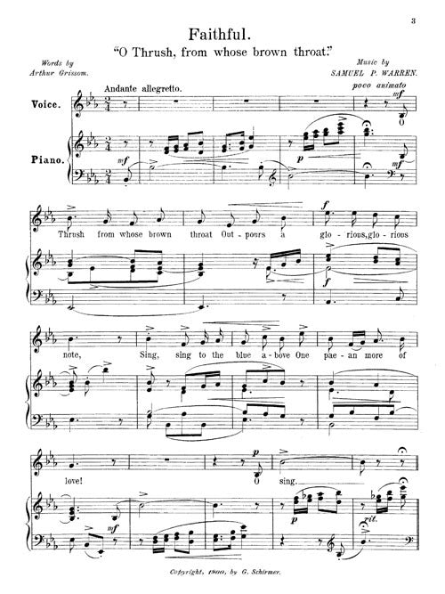 Faithful from 'Two Songs'