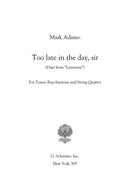 Too Late in the Day, Sir - Digital (Not Printable)