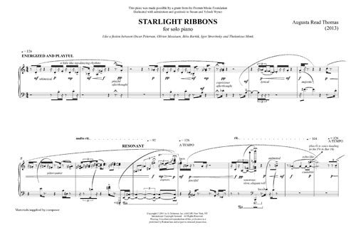 Starlight Ribbons, for Solo Piano