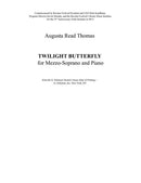Twilight Butterfly (for mezzo-soprano and piano)