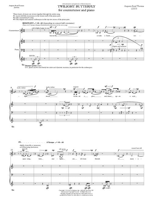 Twilight Butterfly (for countertenor and piano)