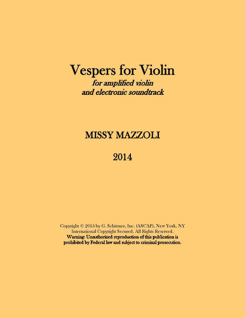 Vespers for Violin