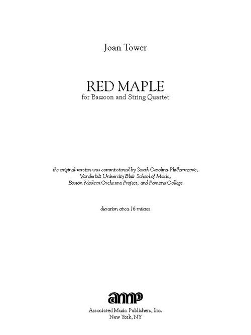 Red Maple (for bassoon and string quartet)