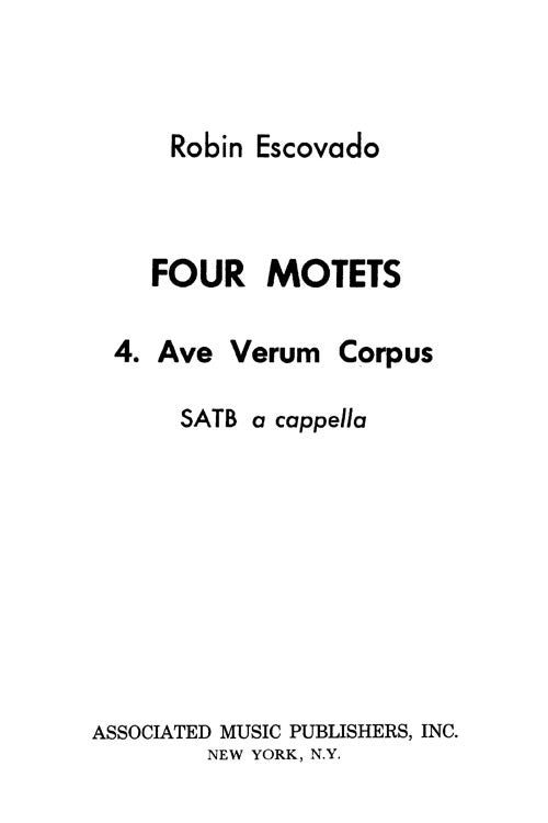 Ave Verum Corpus (from Four Motets)