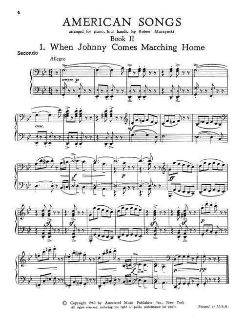 American Songs, Book 2, for piano/4 hands