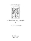 Canzone Pastorale (from Three Organ Pieces)