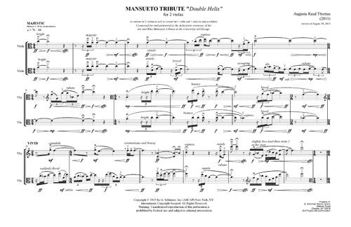 Mansueto Tribute, "double helix" (for violas)