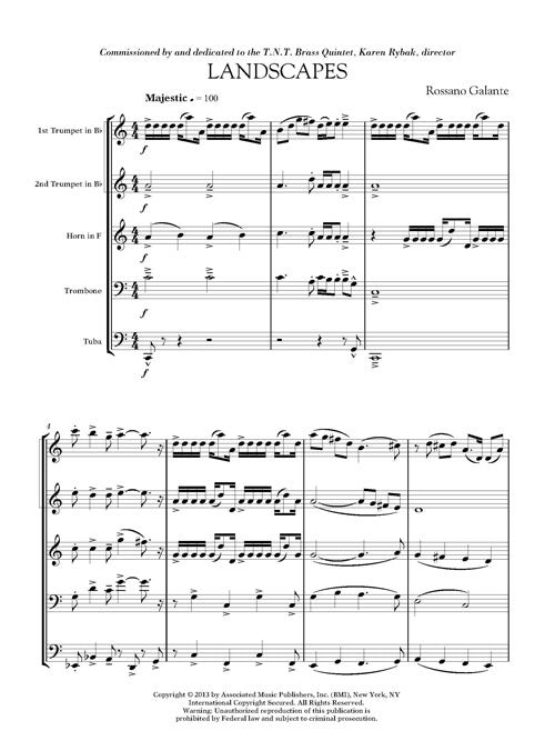 Landscapes - for brass quintet