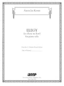 Elegy (to those we lost) for piano