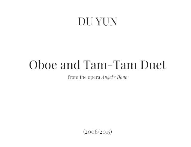 Oboe and Tam-tam Duet (from Angel's Bone)