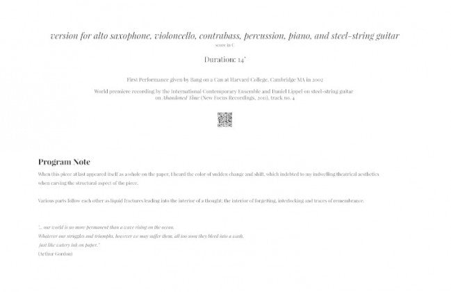 Vicissitudes No. 1 (alto sax version)