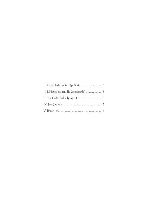 Cinq Miniatures (Five Miniatures) (trans. Lev Atovmyan)