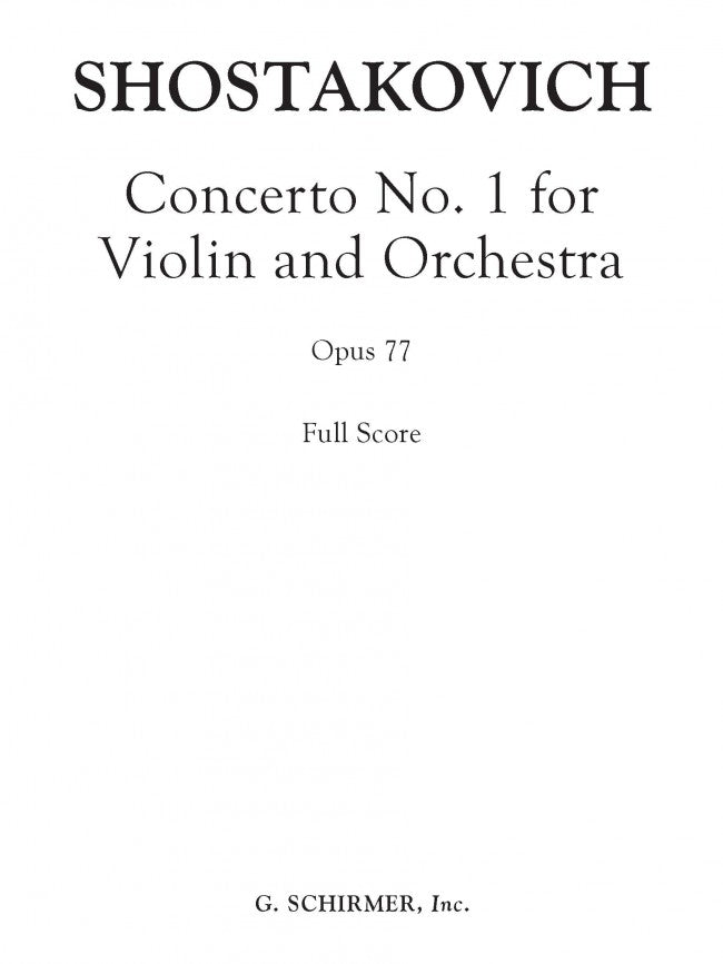 Concerto No. 1 for Violin and Orchestra, Op. 77