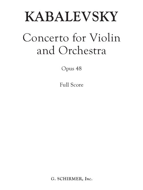 Concerto for Violin and Orchestra Op. 48