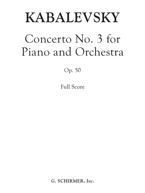 Concerto No. 3 for Piano Op. 50