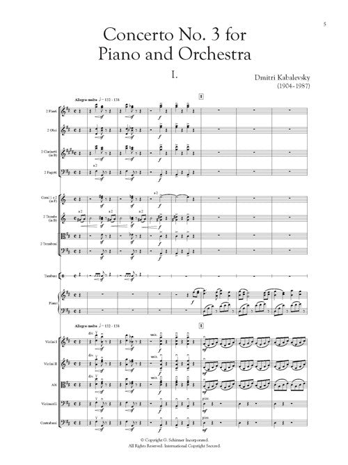 Concerto No. 3 for Piano Op. 50