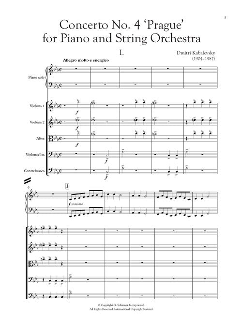 Concerto No. 4 “Prague” Op. 99 for Piano and String Orchestra