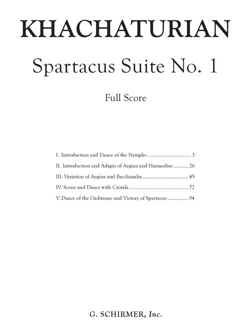 Spartacus Suite No. 1