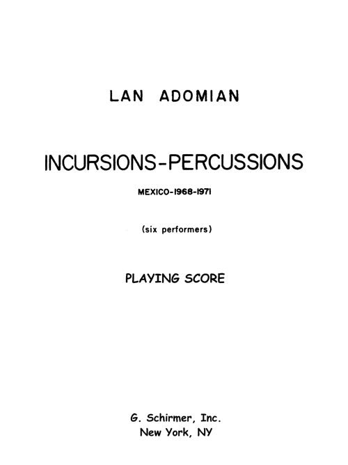 Incursions-Percussions